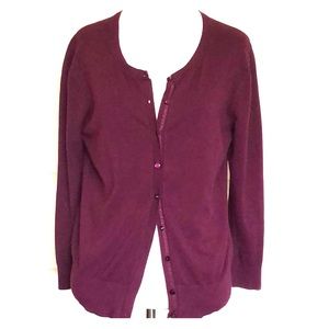 Cable & Gauge Maroon Cardigan Size M